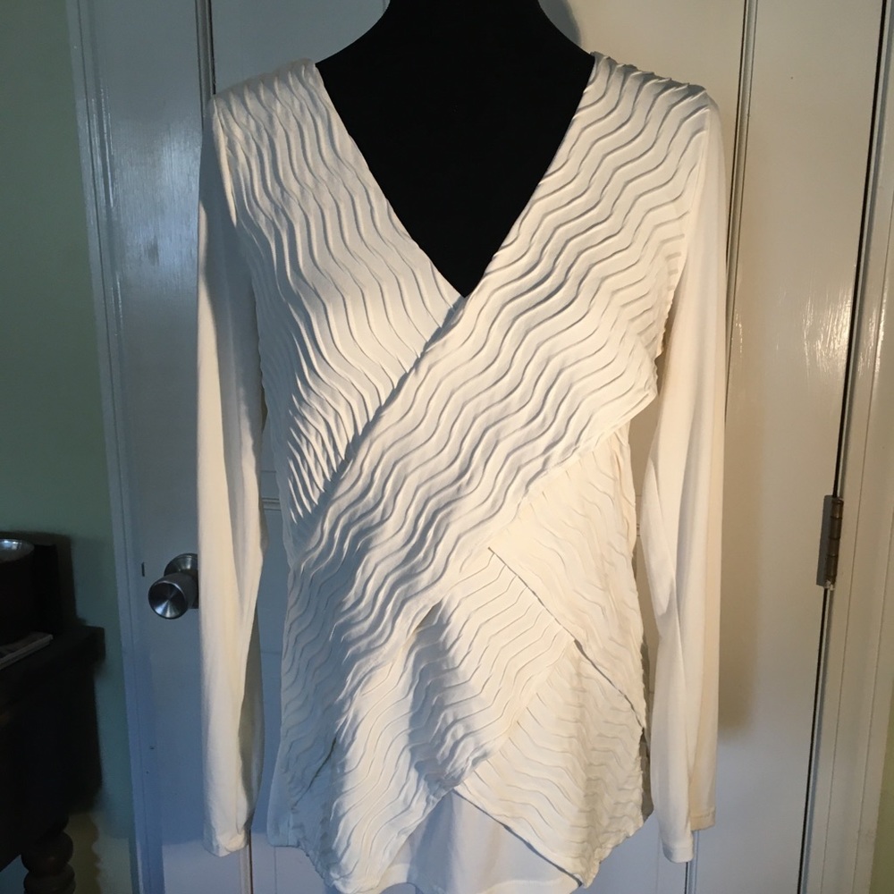 NY Collection Crisscross Blouse